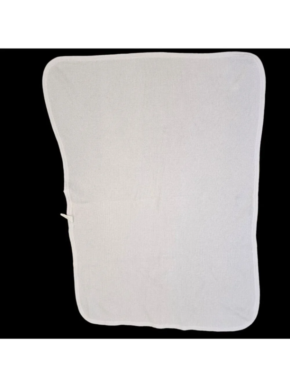 VTG Carters Baby Blanket Thermal Waffle Weave Cotton Offwhite Made USA‎ 26 X 36